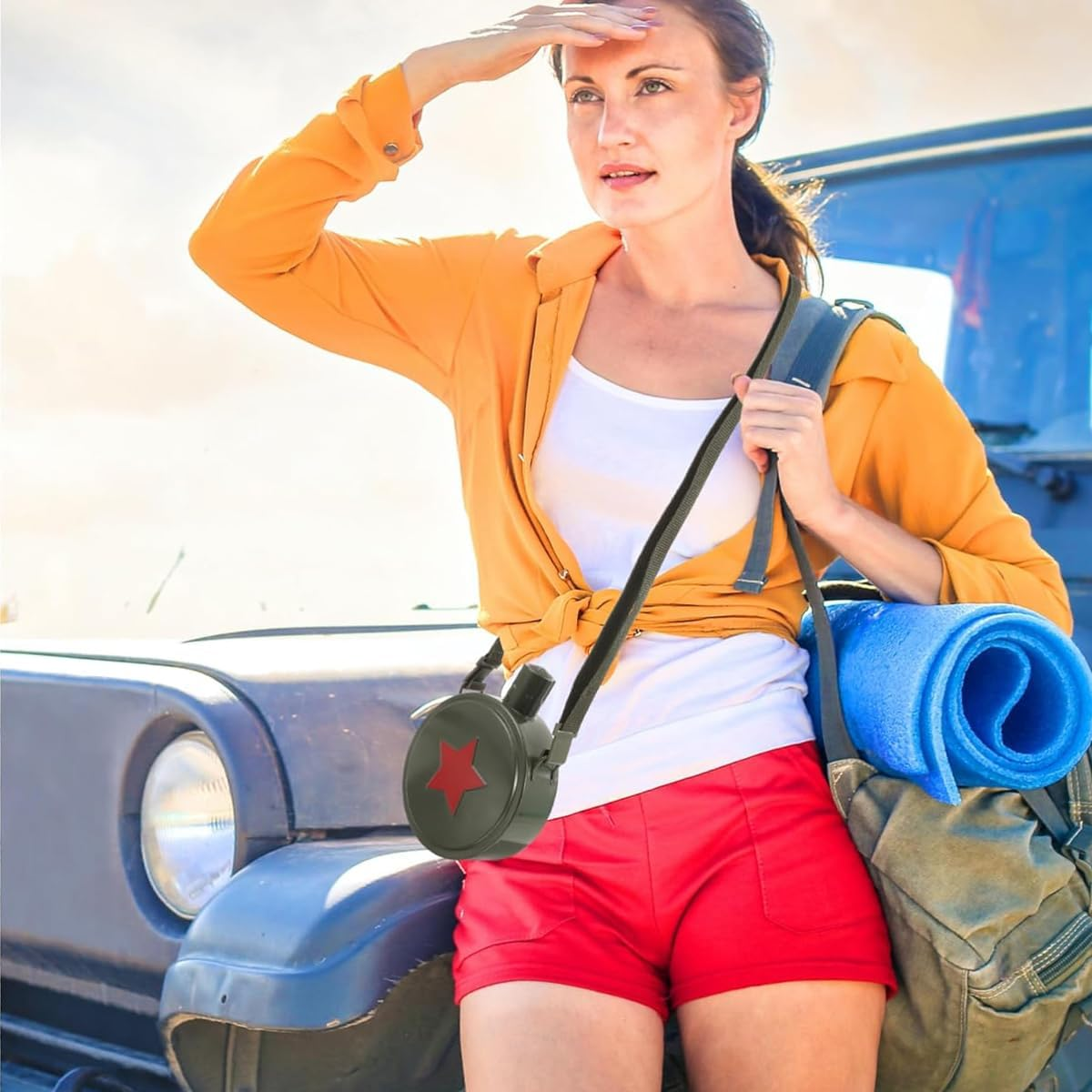 AIMALL 800Ml Stainless Steel Camping Canteen with Strap &ndash; Red Star Design Portable Water Bottle for Outdoor Hiking, Summer Camp, and Student Travel Use image number 5