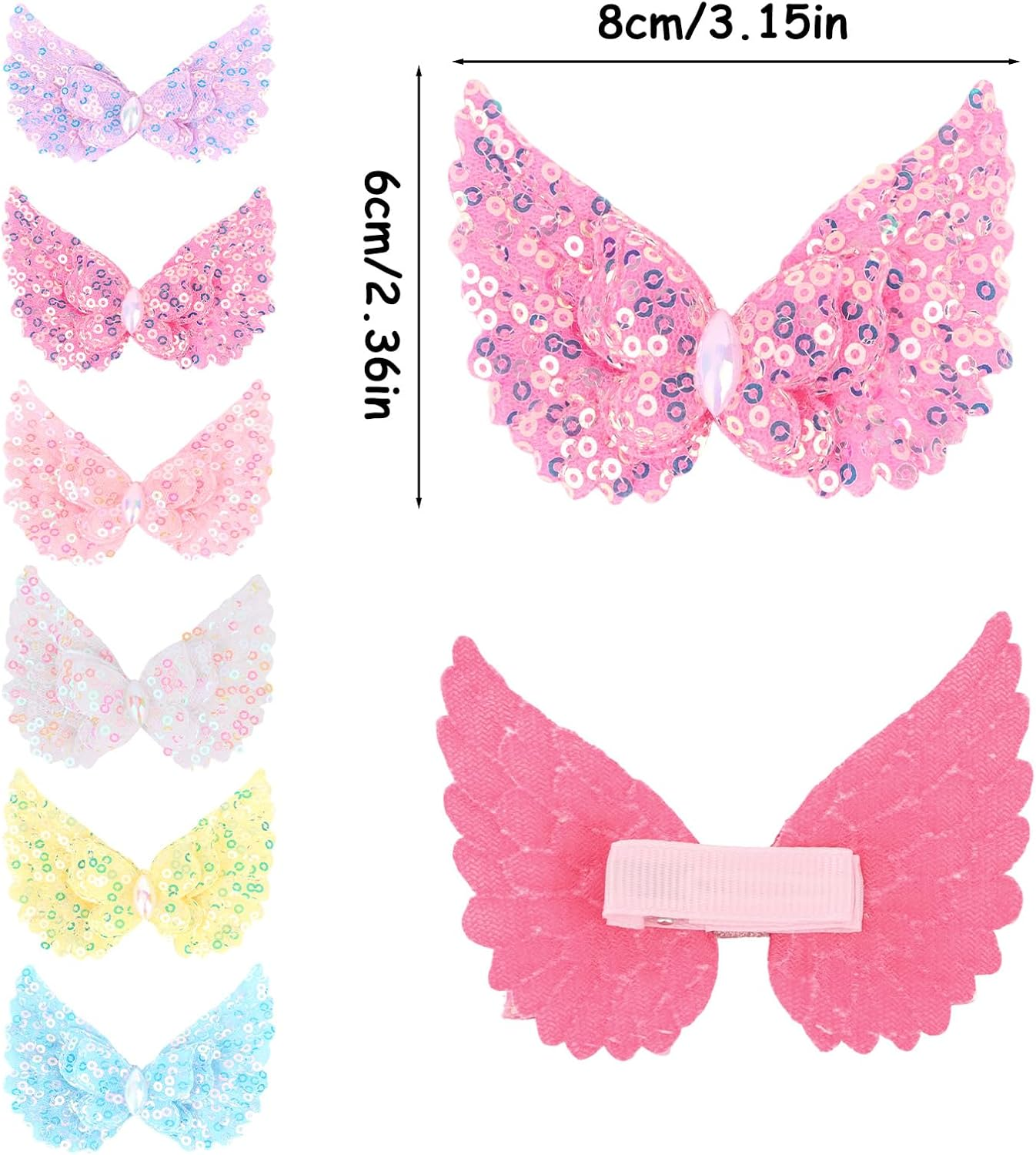 Srotmirw Women'S Hair Clips, Pack of 6 Bow Wing, Hair Accessories for Women with Sequins, for Women and Girls in Daily Life image number 4