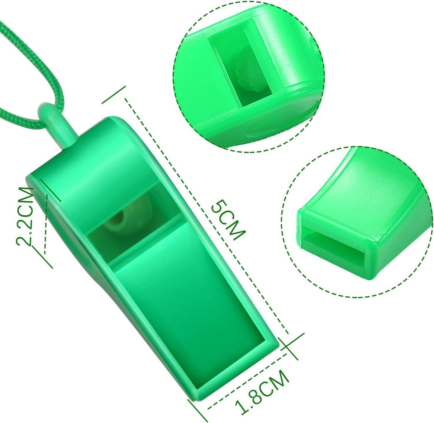 Arbootjin Whistle,4 Pack Plastic Whistles Emergency Whistles Sports Whistles with Lanyard Loud Crisp Sound Coach Whistle Great for Coaches, Referees,And Officials (4 Colors) image number 1