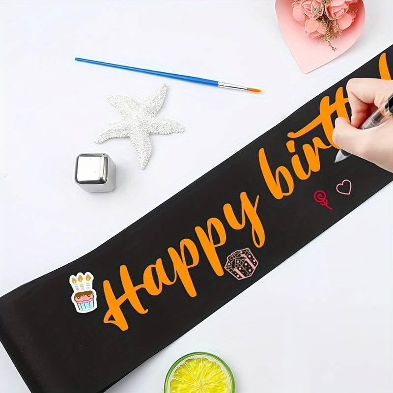 Boolavard Plain/Blank Hen Night Party Sashes - Create Your Own Sash - Blank Sash image number 1