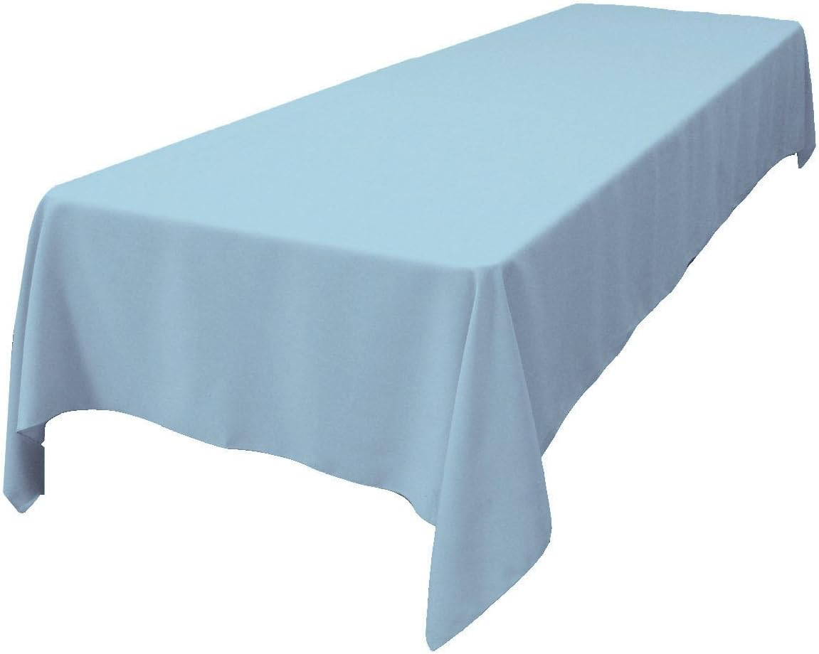 LA Linen Polyester Poplin 60 by 90" Rectangular Tablecloth, Charcoal image number 6
