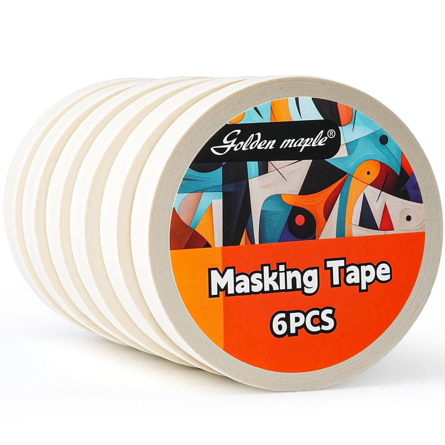 White Masking Tape - 6 Rolls Pack, 24Mm X 50M per Roll, Masking Artists Tape for Drafting Art Watercolour Painting Canvas Framing - Acid Fre | Artist Masking Tape, White Painters Tape, Artist Tape image number 6