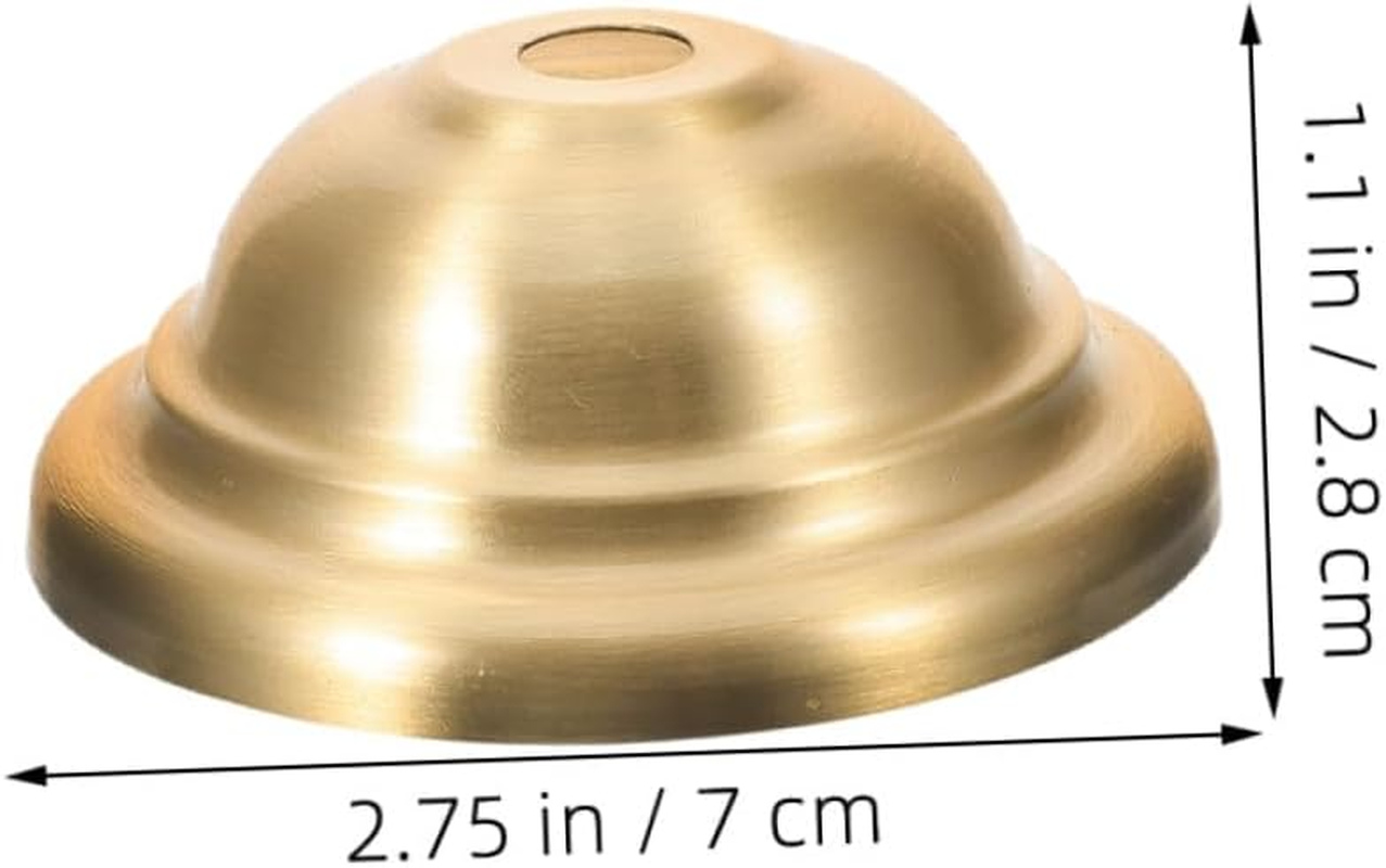 Toddmomy Pure Brass Chandelier Lamp Holder 2 Pieces Canopy with Large Mounting Plate Vintage Lamp End for Living Room and Dining Room Sturdy Ceiling Light Accessories