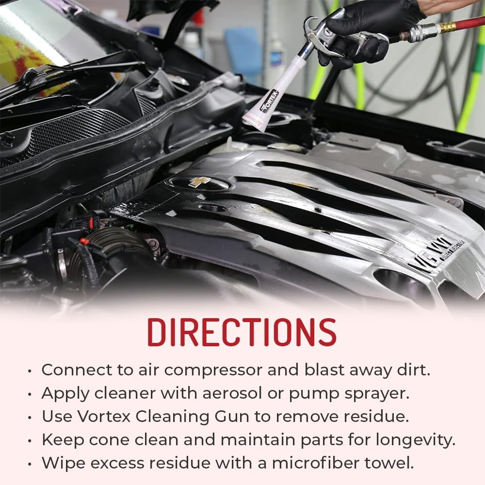 HI-TECH Vortex II Cleaning Gun - Quickly Blasts Dirt and Dust from Surface - Works with Air Compressor between 60 and 90 Psi image number 1