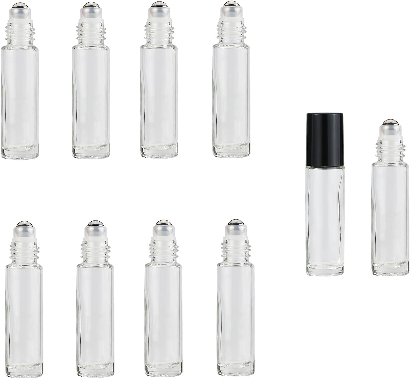 10 PCS Essential Oil Roller Bottles 10 Ml 1/3 Oz Refillable Roll on Bottles with Stainless Steel Roller Bottles image number 4