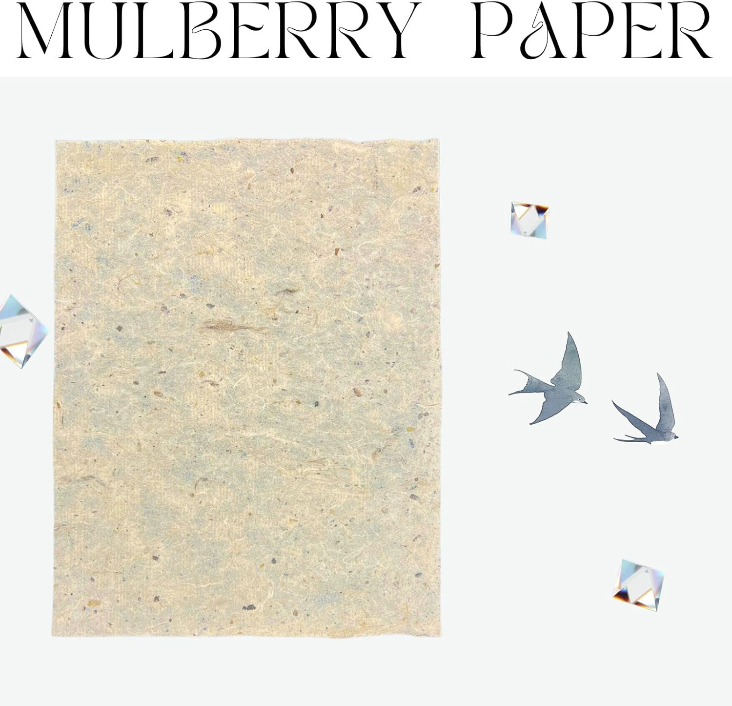 Lighufeic 50 Sheets Mulberry Paper Tissue Art Craft - Origami, Decoupage, DIY Crafts & Gift Wrap (8 X 11 Inch) image number 6