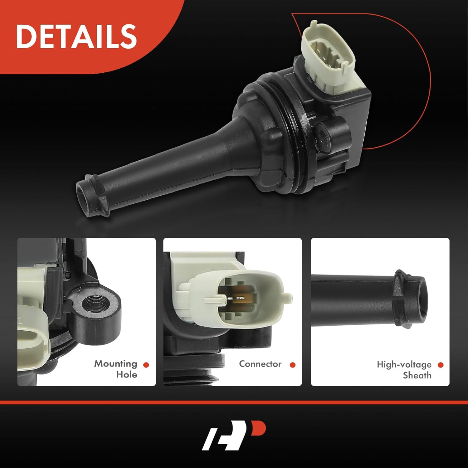 A-Premium Ignition Coils Pack for Volvo C30 2007-2013 C70 S40 S60 V50 V70 XC70 2.4L 2.5L 5-PC Set image number 2