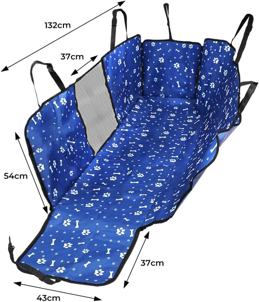 Pawz Pet Back Car Seat Cover Hammock Nonslip Dog Puppy Cat Waterproof Rear Blue image number 3