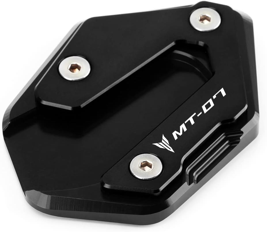 Modeer for Ya.Maha MT07 FZ07 2014-2024 Motorcycle Side Stand Extension Enlarge Plate Pad Mt 07 Fz 07 Accessories Color Black - Frame Sliders image number 5