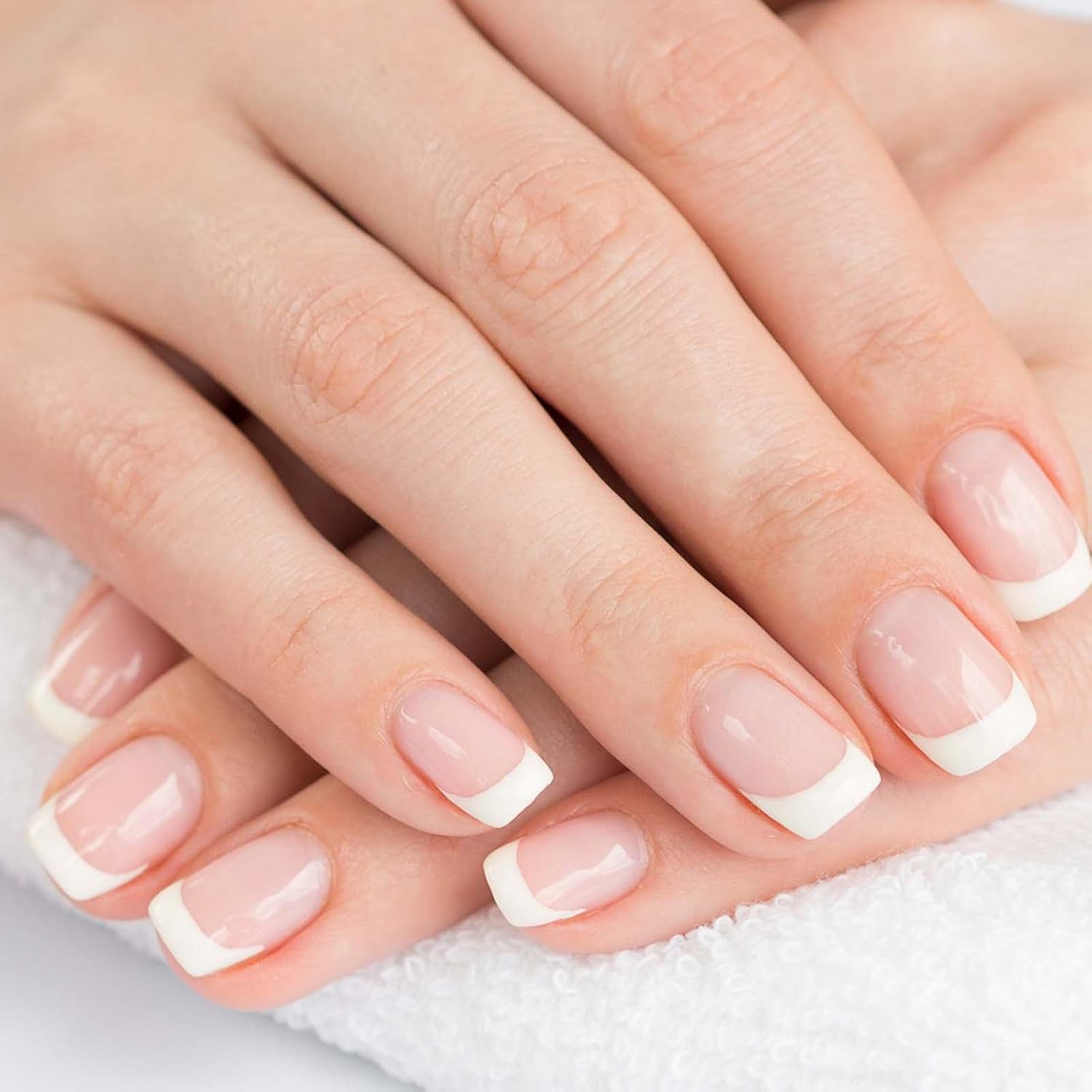 Oruola 40 Sheets 1620 French Tips Self-Adhesive Manicure Strips 4 Designs White French Tip Nails for Women Girls DIY Tools image number 5