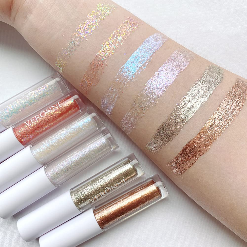 Liquid Glitter Eyeshadow 2Pcs,Glitter Eyeshadow Makeup Kit,Shimmer Liquid Eye Shadow Stick,Waterproof Long Lasting Shiny Colorful Glitter Eye Shadow for Women (#01#03) - (0204) image number 7