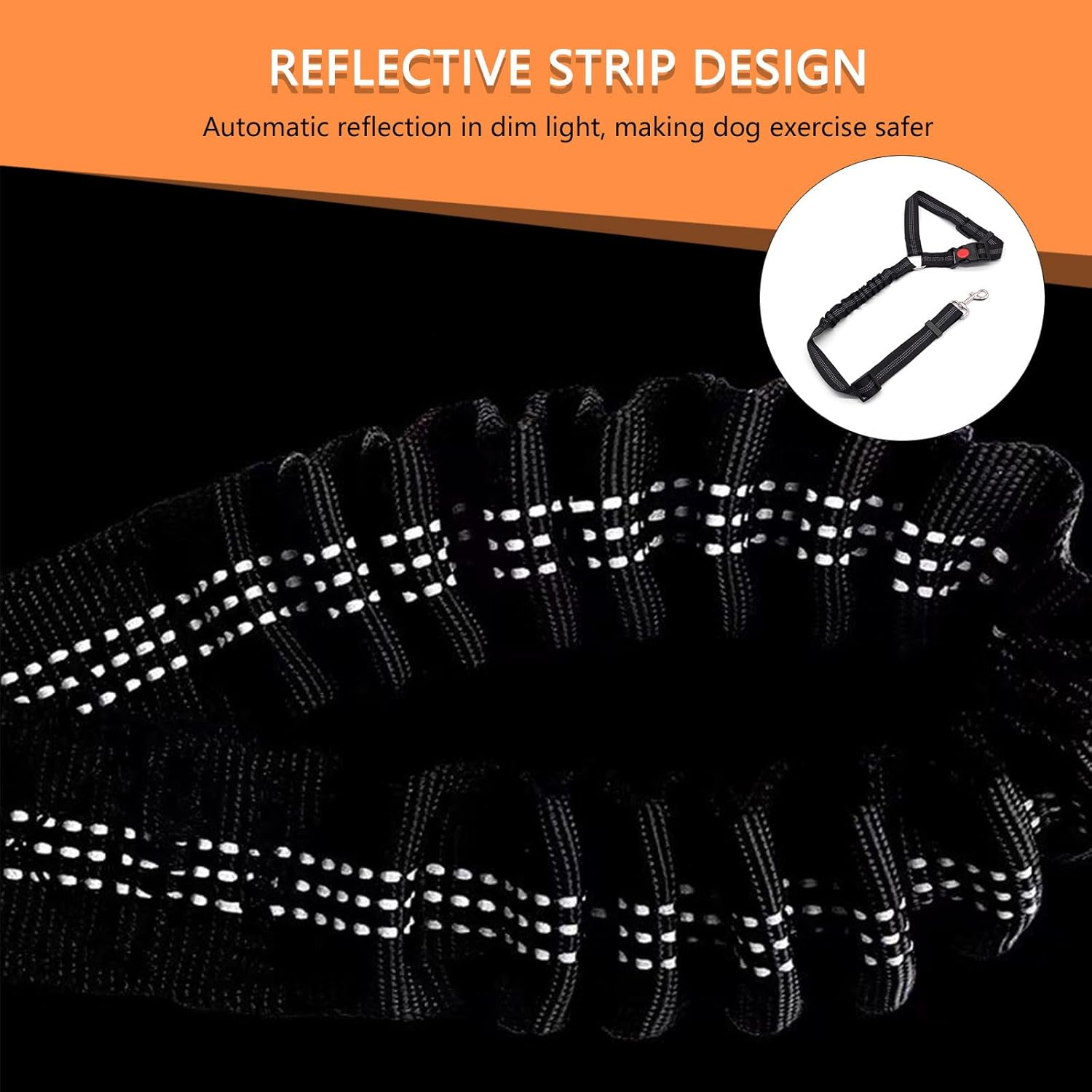 2Pcs Adjustable Pet Dog Cat Car Seat Belt Safety Leash Vehicle Seatbelt Harness image number 3