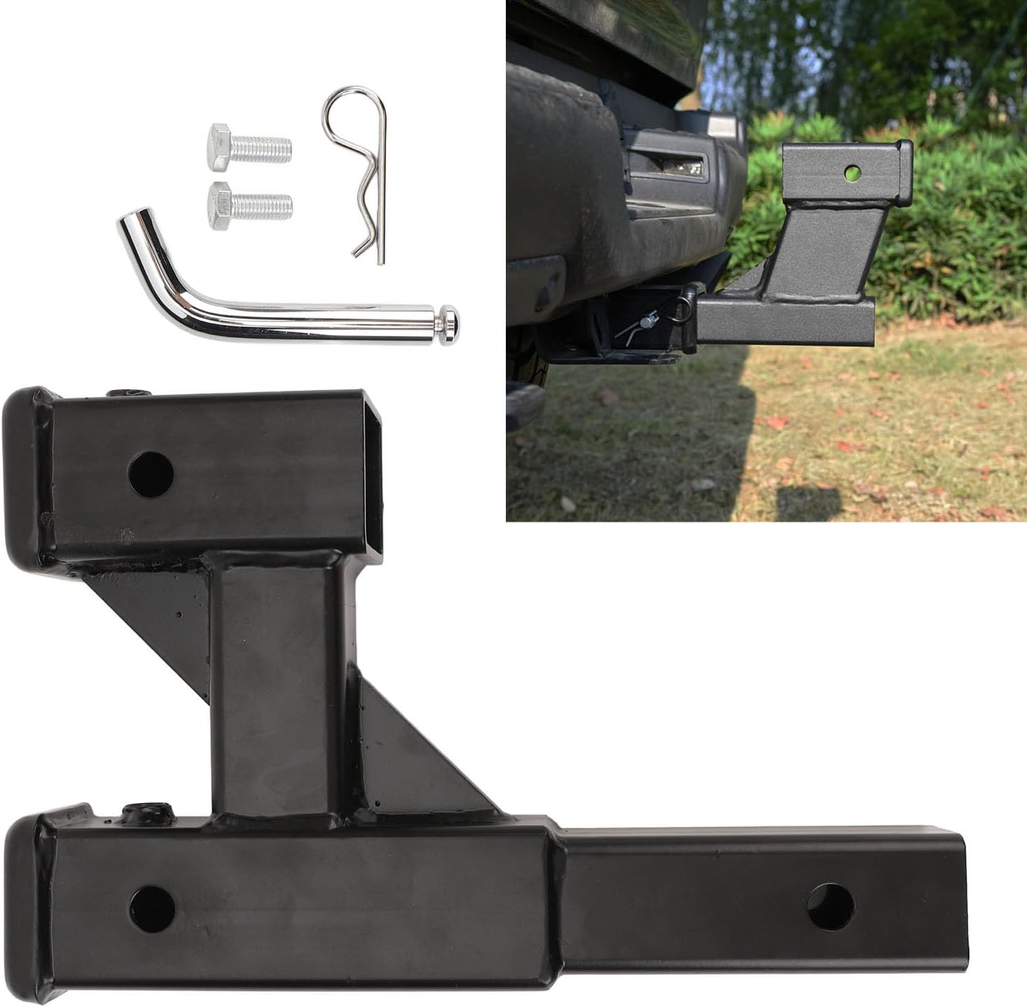 Tra Riser .65In Steel Extension Adapter for 2" Receiver &ndash; Tow Extender for Suvs, Pickup Trucks & Rvs image number 3