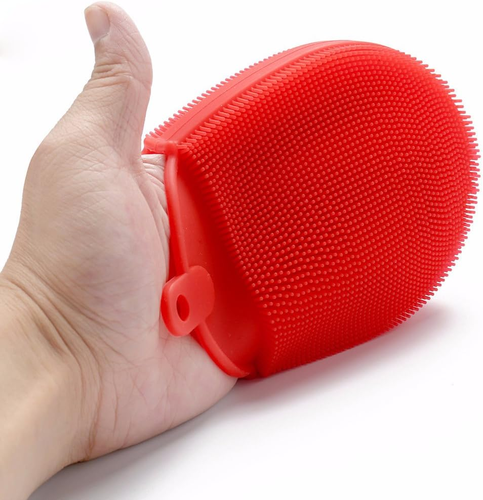 2-Pack Silicone Body Brush Glove, Soft Bath Shower Scrubber Sponge for Washing Cleaning Exfoliating Skin SPA Feet Back Massage image number 1