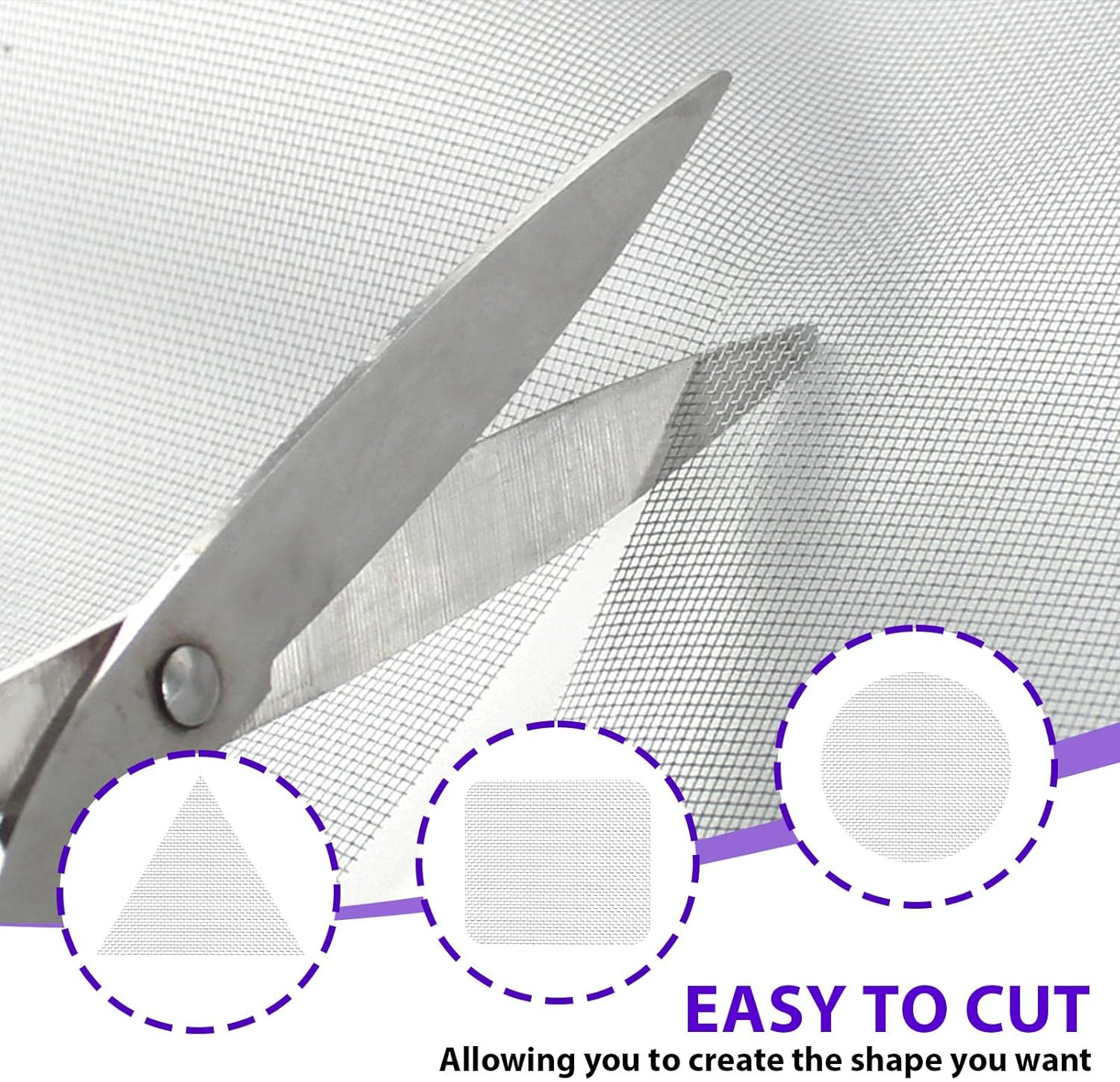 6 Pcs 304 Stainless Steel Woven Wire Mesh, 0.85 Mm Hole Metal Filtration Filter Sheet, Corrosion-Resistant & Easy to Cut Weep Hole Screen for Chicken Vent Garden Windows Doors Kitchen (6 Pcs Mix) image number 4