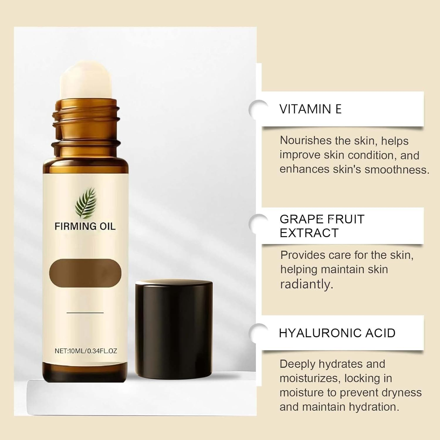 Anti-Wrinkle Instant Lifting Oil, Anti-Aging Roll-On Serum, Instant Lifting & Firming Face Oil with 360&deg; Roller Ball, Hydrating & Moisturizing Anti-Aging Treatment for for Eye, Face & Chest (6Pcs) image number 1