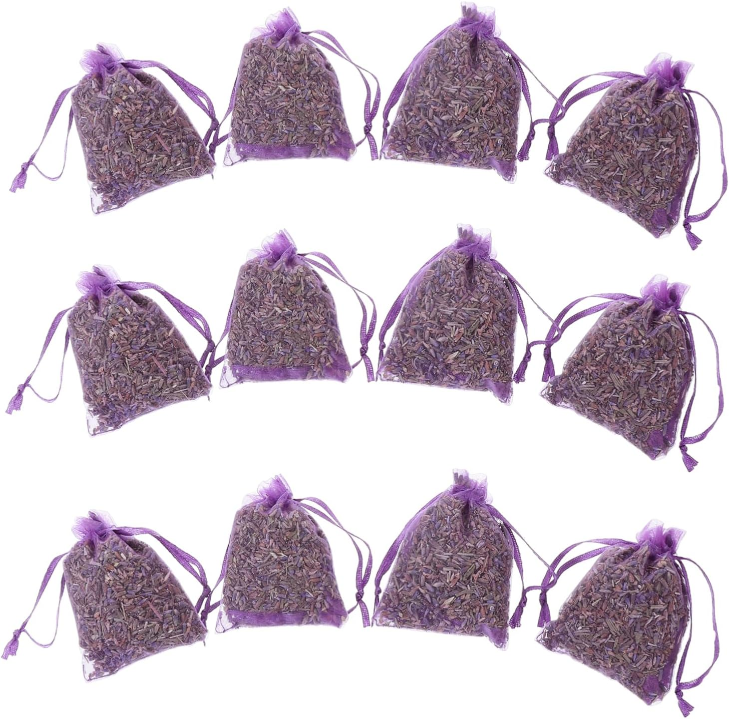 STOBAZA 12Pcs Lavender Sachet Bags 10G Each, Portable Perfumed Lavender Sachets for Closets Drawers Cars Wardrobes, Home Fragrance Decor with Natural Scent image number 2