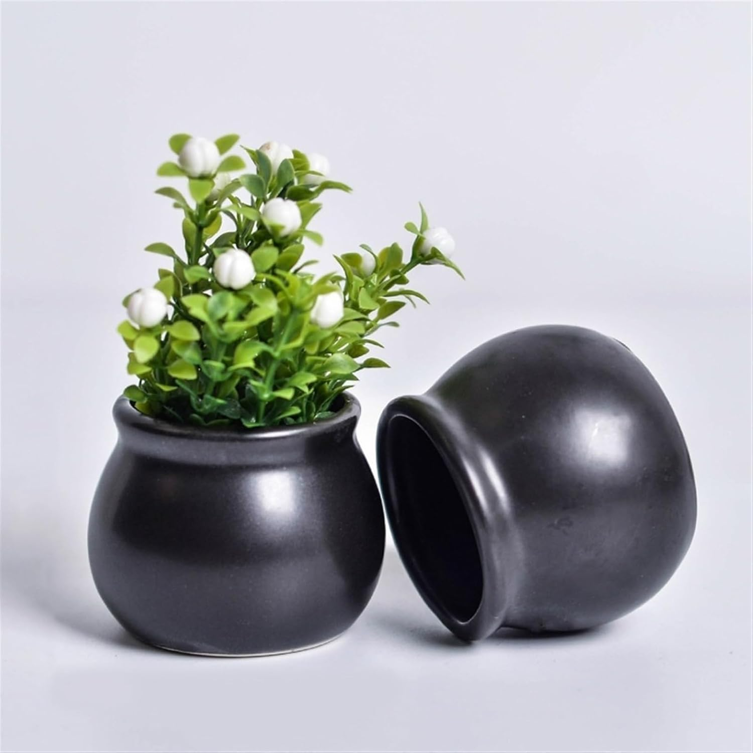 WANGHAI-666 Flower Pot Plant Pots Ceramic Small Cute Flower Pots Desktop Gardening Supplies Succulent Plants Flowers Green Plants Planters Home Decorations Planter Pot