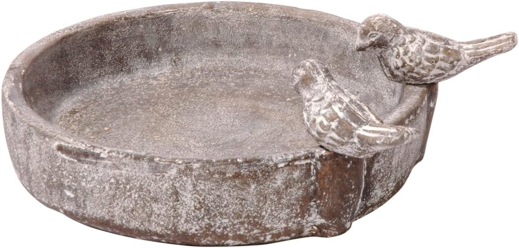 Dobar&reg; Classic Bird Bath Pool Oasis - Bird Bath Made of Cement - Bird Pool for Wild Birds - Water Bath for Garden/Patio/Balcony - Diameter 18 Cm - Grey image number 2