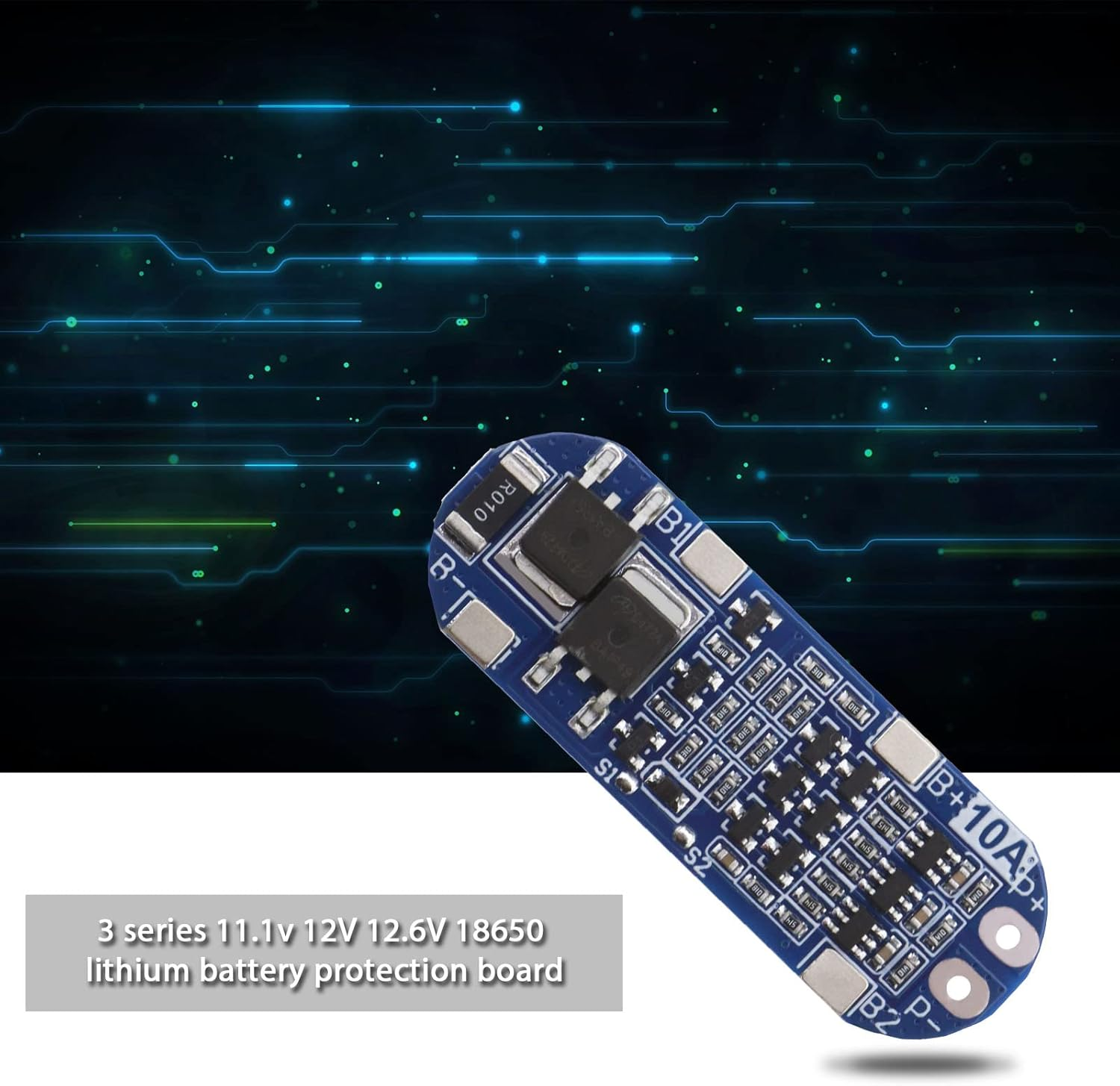 Emsea 3Pcs 3S 10A 12.6V 18650 Lithium Battery Protection Board BMS Li-Ion Charger Protection Module Anti-Overcharge/Over-Discharge/Over-Current/Short Circuit Protection image number 4