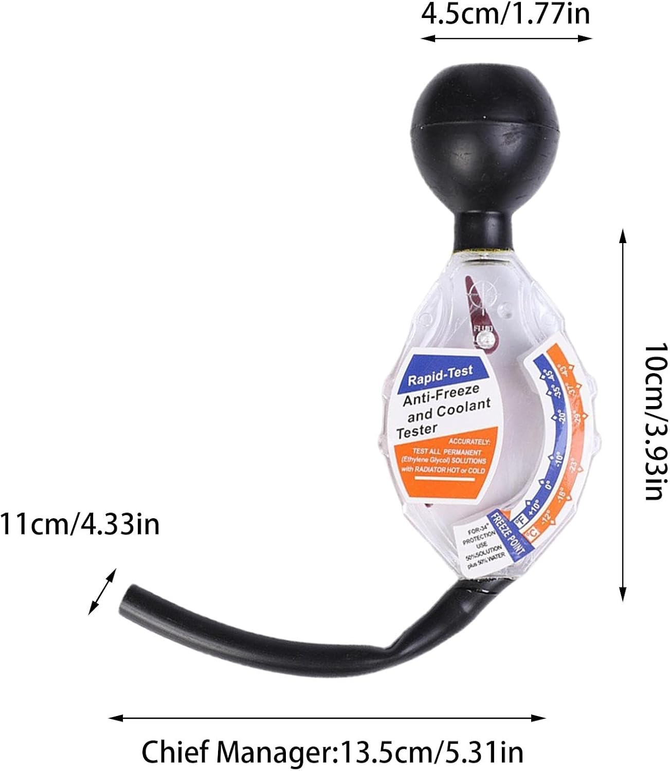 Fbinys Automotive Antifreeze Refractometer, Multifunctional Radiator Coolant Tester, Antifreeze Tester, Portable Coolant Tester, Accurate Antifreeze Measurement, Easy-To-Use Automotive Tool, Coolant image number 4