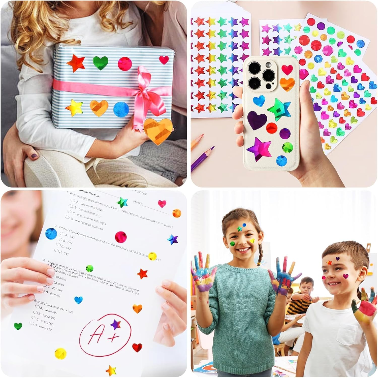 Fyvadio 2052 PCS Star Stickers for Reward, Small Sparkly Holographic Sticker for School Classroom Student Teacher Supplies Behavior Reward Chart and DIY Decoration image number 2