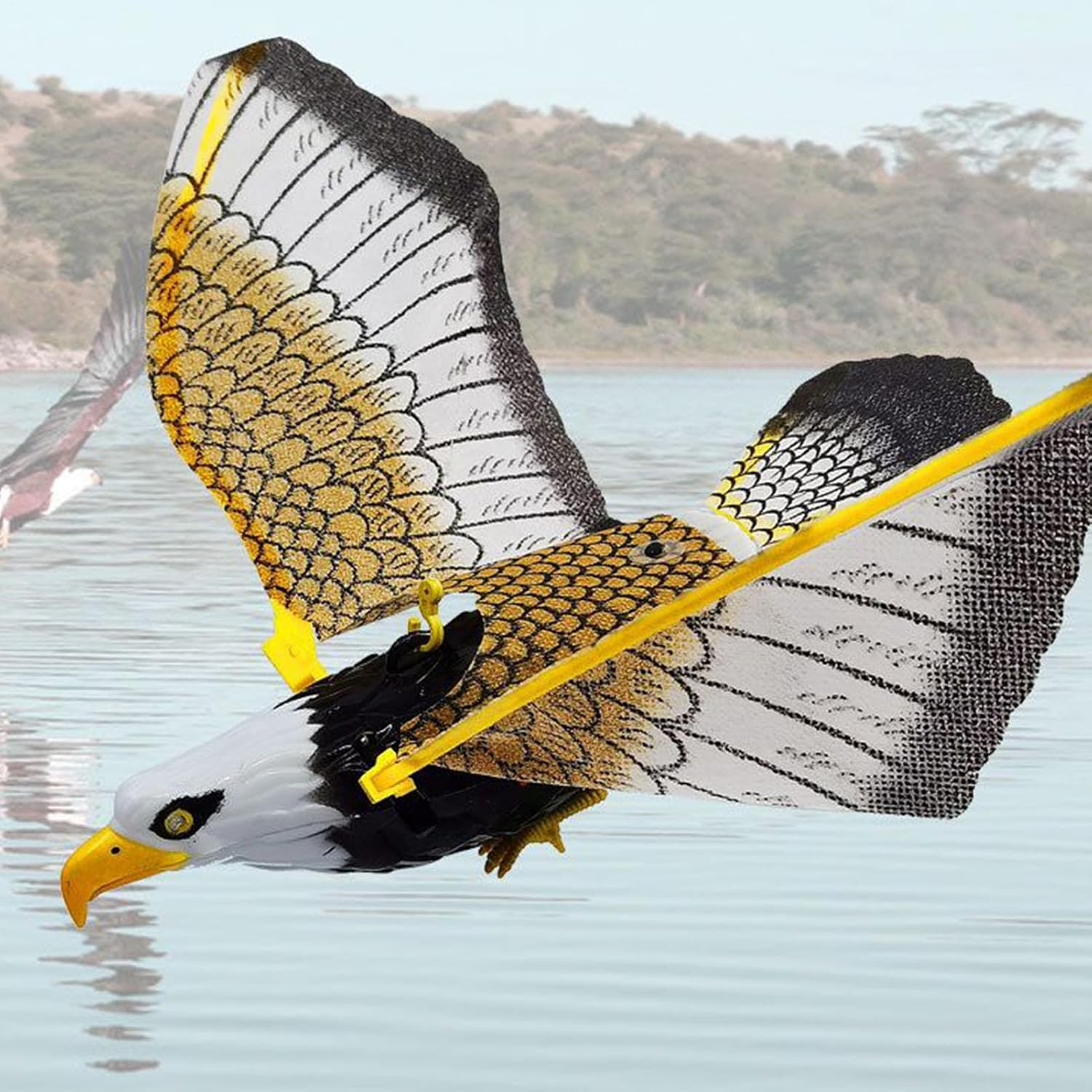 Flying Bird Cat Toy | Flying Interactive Bird Cat Toy with Light Sound,Electronic Pet Supplies Simulation for Indoor Exercise Stimulating Hunting Play Ceiling Jumping - Flying Eagle Model image number 5