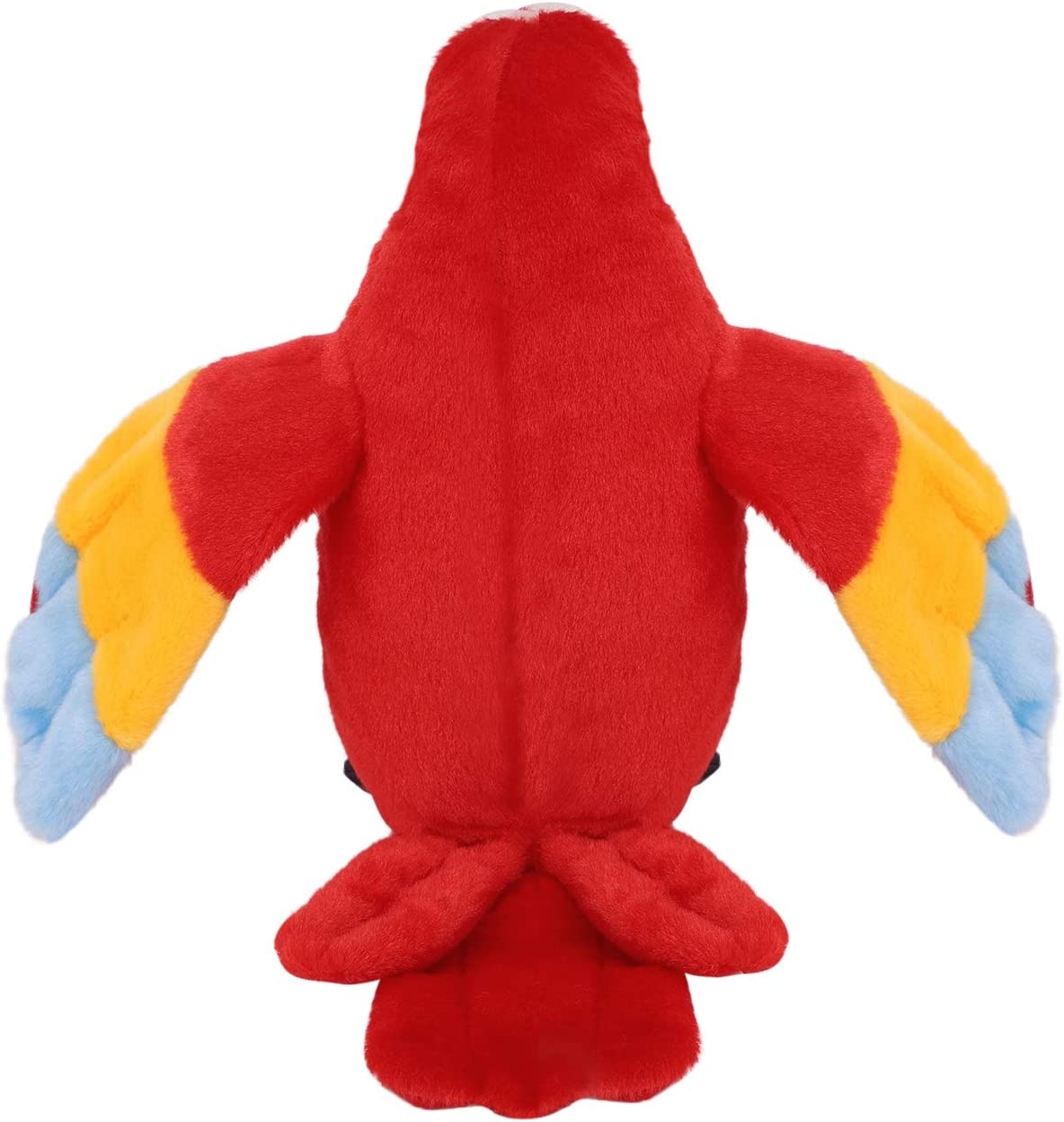 Talking Macaw Parrot Repeat What You Say Stuffed Animal Plush Toy Electronic Record Animated Bird Shake Wings Speaking Parrot Pet Plush Interactive Toys for Kids Boys Girls Christmas Birthday Gift
