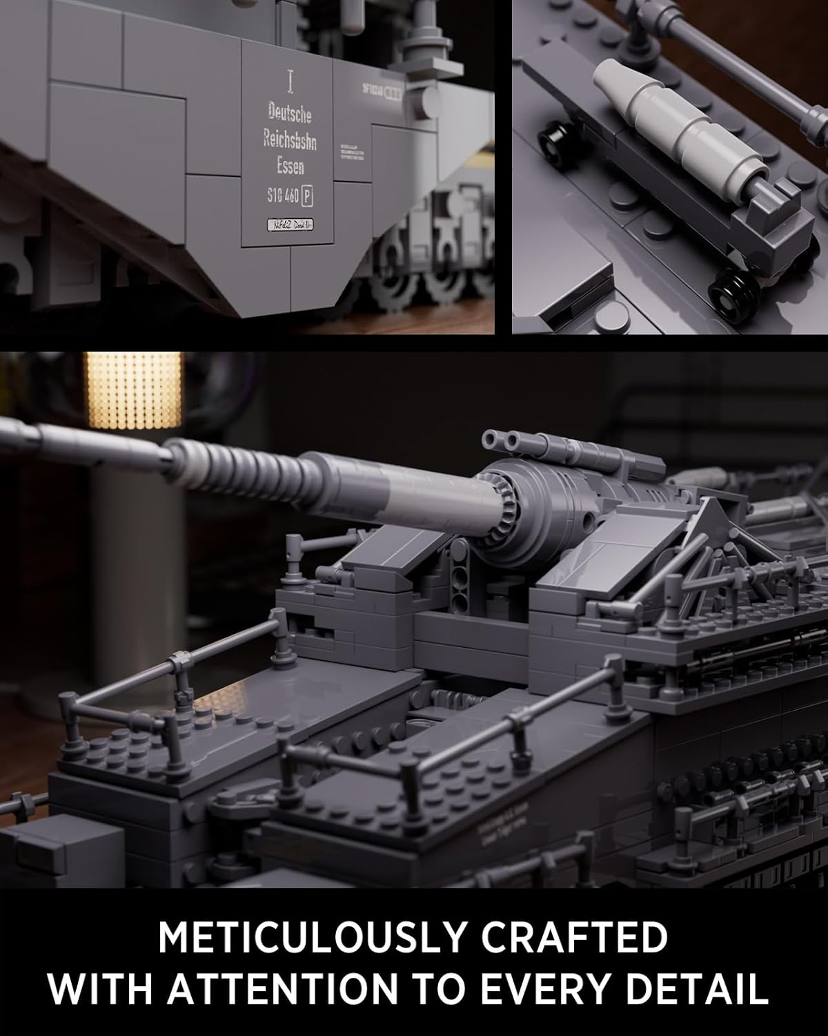 Nifeliz Dora, WW2 Classic Building Set, Collectible Military Model to Build and Display, Adult Gift Ideal for Military Enthusiasts (2,355 PCS, NF10240), Gray image number 4