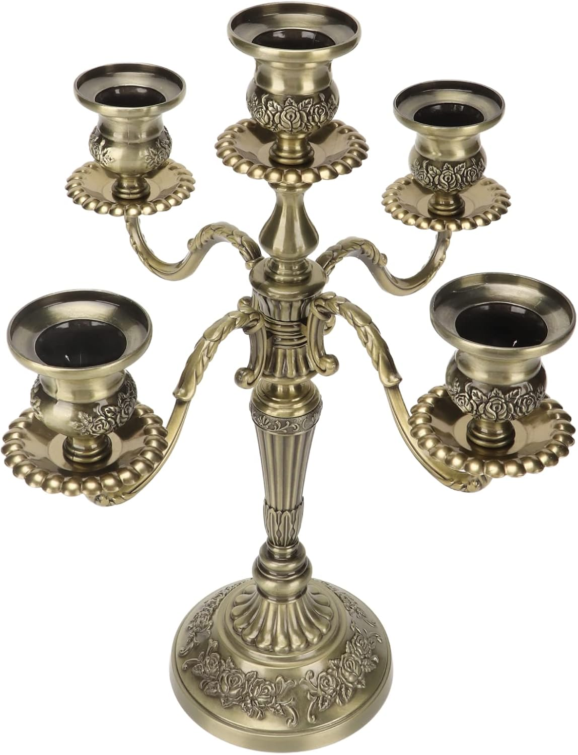 5 Arm Candelabra, Multi-Purpose Antirust Scratch Resistant Metal Candelabra for Party image number 4