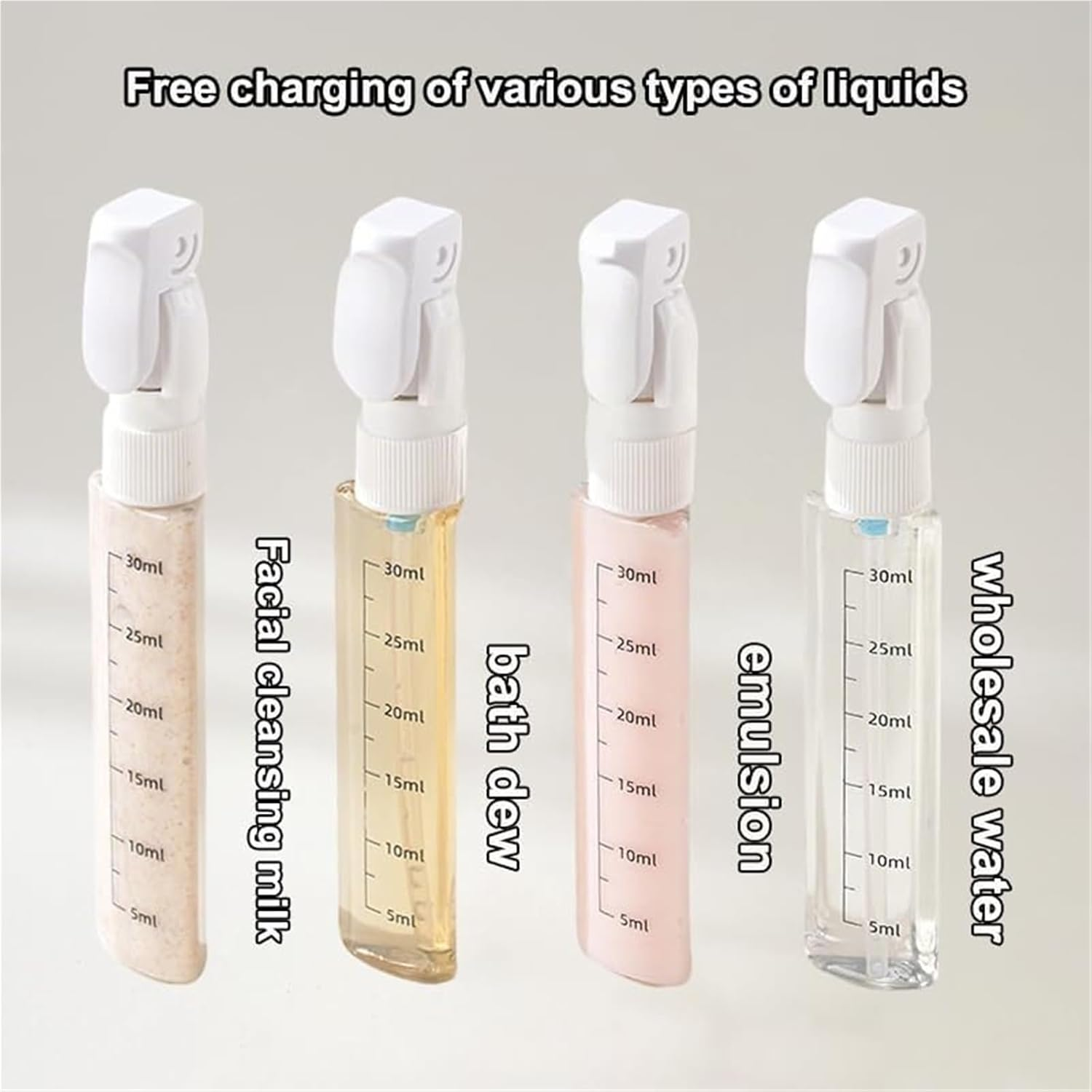 4-In-1 Travel Dispenser Bottle for Toiletries Portable Leak Proof (4Pack 30ML Transparent) - Silicone Squeeze - Travel&Camping&Business Trip(2Pcs) - 2Pcs image number 3