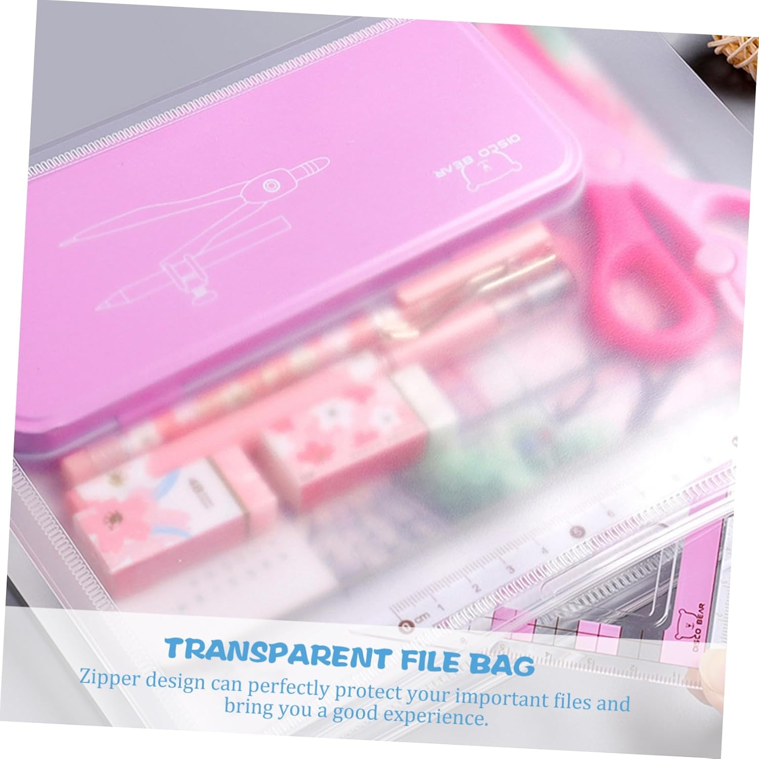 PLAFOPE Zipper Receipt Bag Pouch for Document Storage B5 Size File Bag with Frosted White Edges 4Pcs Large Capacity Safe File Organizer for Office and Travel image number 5