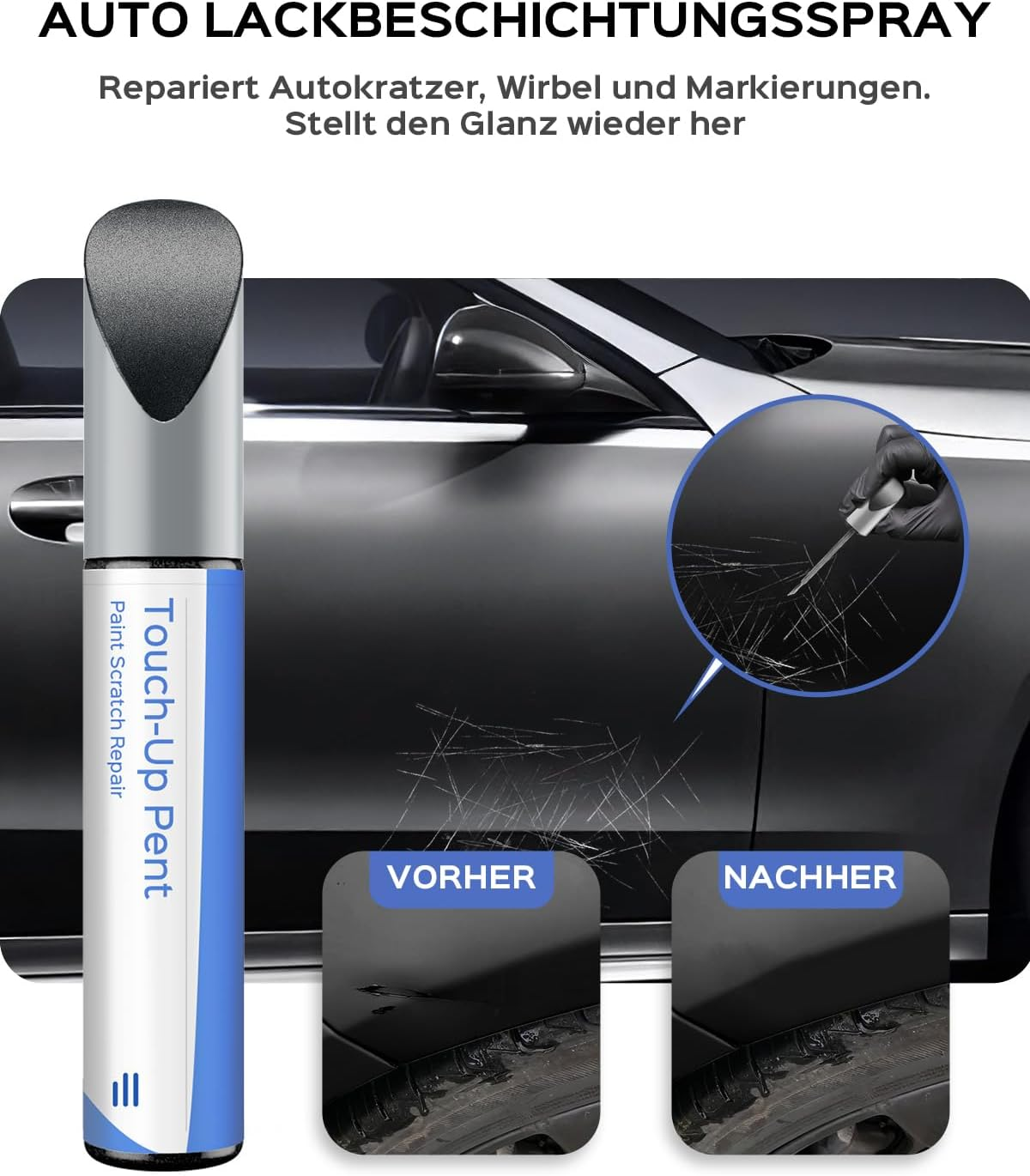 PARTS4EV 992/7992 Selenite Grey Metallic Touch up Paint for Mercedes-Benz C/E/G/S/SL/CLS/GLC/GLE/GLS/SLC/2016 SLK Series - Exact Match - Scratch & Chip Repair image number 4