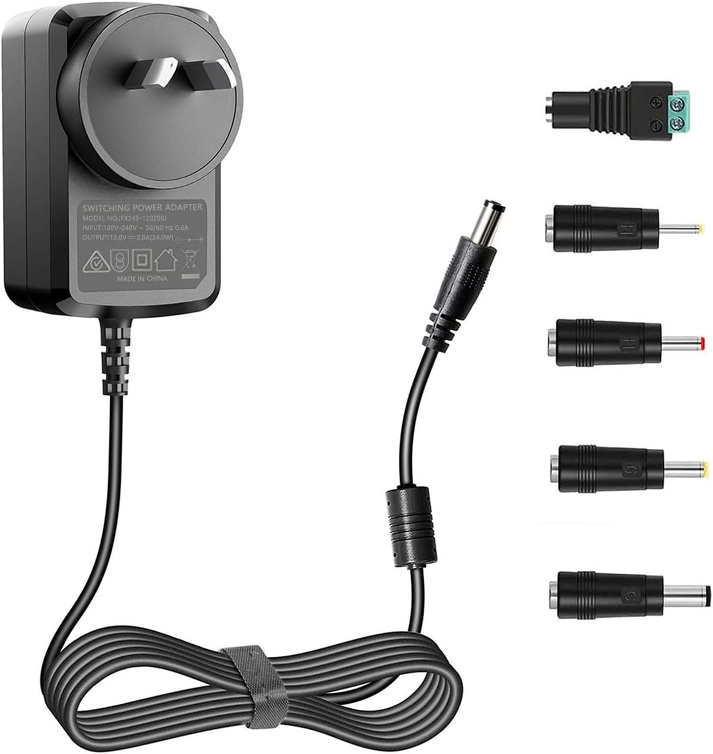 SAA Certified 12V 2A Power Supply, 12Volt 2Amp AC/DC Adapter Wall Charger for LED Strip Light, CCTV Camera, Electric Breast Pump, Router, Cable Modem, Yamaha Keyboard, Christmas Treet image number 2