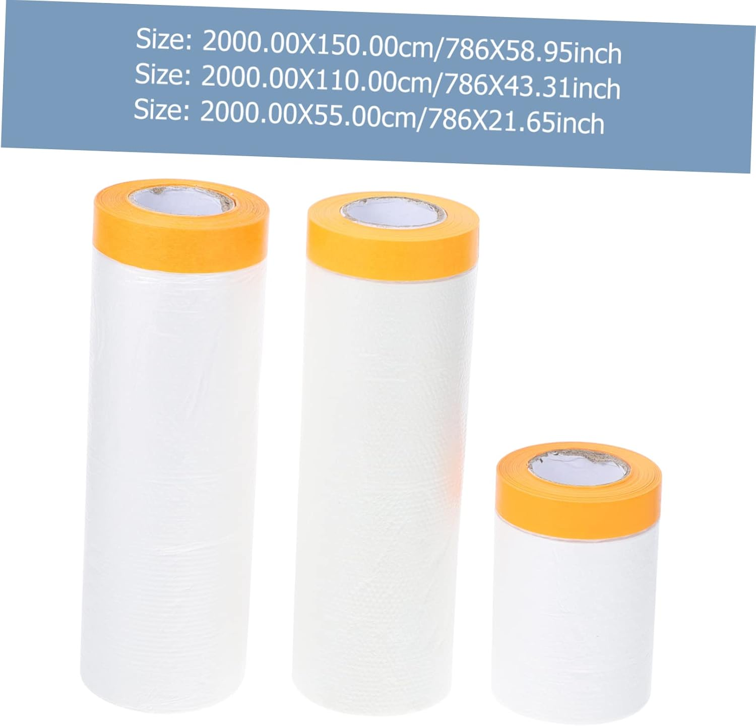 3 Rolls Masking Paper for Painting 20 Meters Auto Masking Film for Car Paint Furniture Protection Window Frames Light Household Appliances Picnic Mat Covering image number 3