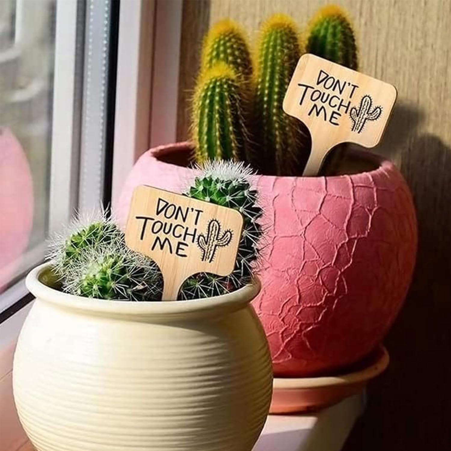 30Pcs Bamboo Plant Labels with a Marker Pen, T-Type Wooden Plant Marker Garden Sign Tags Garden Markers for Seed Potted Herbs Flowers Vegetables (6 X 10 Cm) image number 5