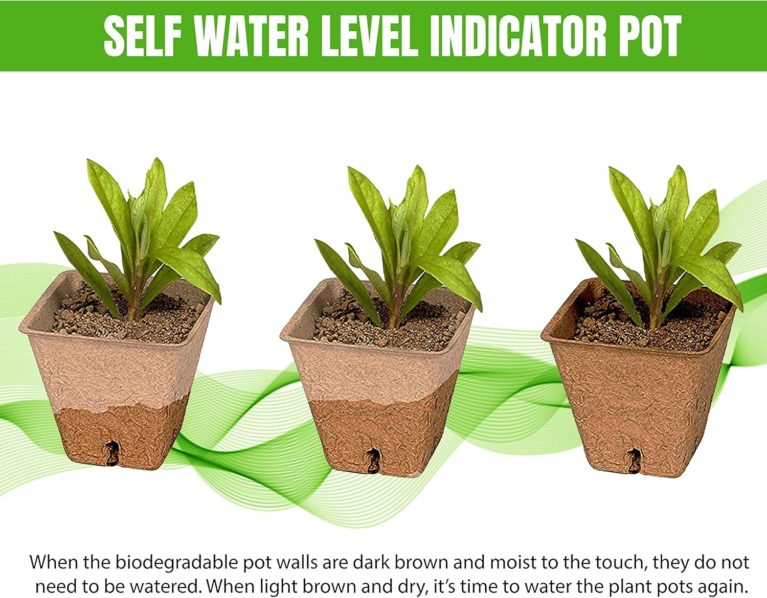 TIROTECHS Biodegradable Plant Starter Trays - Eco Friendly Seed Starter Tray Kit, Peat Pots for Seedlings, Seed Starter Tray Garden with 10 Bonus Plant Labels, Seed Starter Pots (15, 10 Cells) image number 2