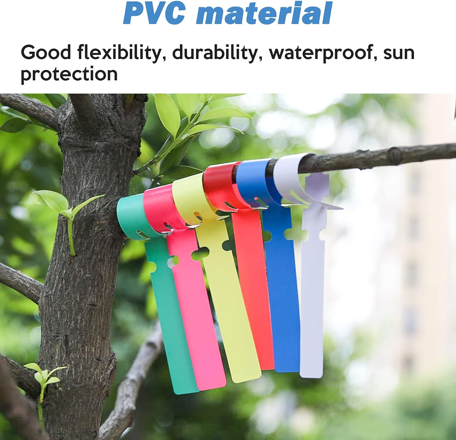 Plant Labels Valuehall 600Pcs Nursery Garden Labels 6 Colors Plastic Plant Tree Tags Large Writing Surface Waterproof and Reusable V7G01 image number 1