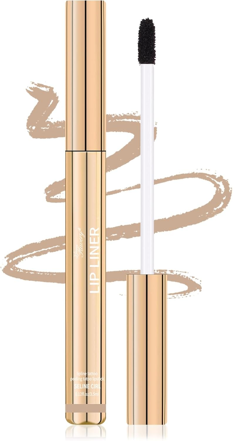 YBUETE Lip Liner Stain Peel Off, Waterproof Non-Fading Peel off Lip Liner, Transfer-Proof Matte Finish Lipstick Tattoo, Highly Pigmented Magic Color Tint, Stay on All Day Non-Stick Cup for Women