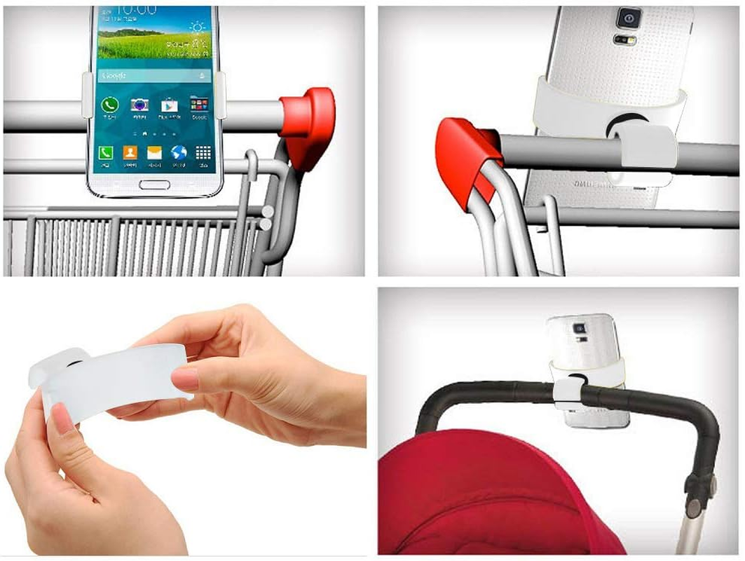 Universal Smartphone Holder for 7.5 Inch Screens - Pushchair Mobile Phone Holder - White image number 3