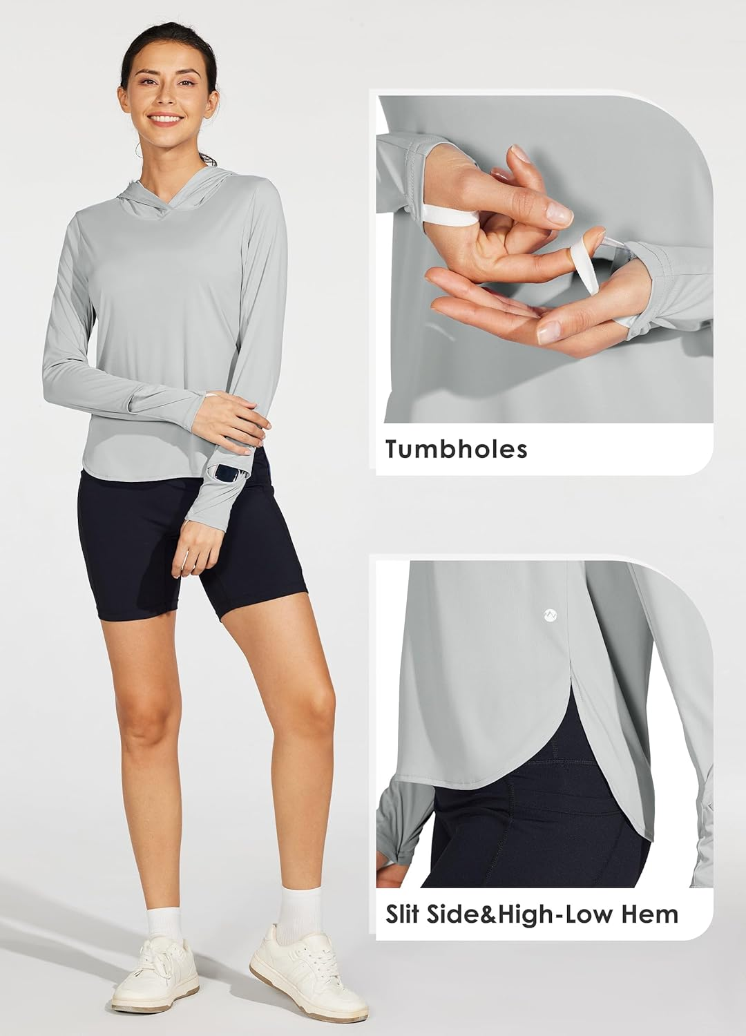 WILLIT Women'S Sun Shirts Hoodie UPF 50+ SPF Long Sleeve Hiking Lightweight Quick Dry UV Protection Outdoor Clothing image number 2