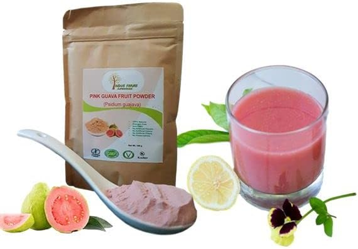 Pink Guava Fruit Powder Vegan GMO Free Gluten Free, Flavouring for Baking Drinks Desserts, 100G image number 4