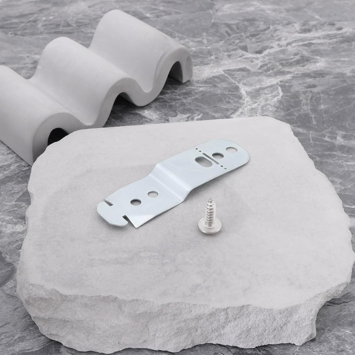 YINETTECH 2PCS Dishwasher Mounting Bracket Compatible with Bosch OE 00619985 628371 EA347878 AP4538351 00628371 87.8X25.6Mm with Screws Dishwasher Fixing Plate image number 5