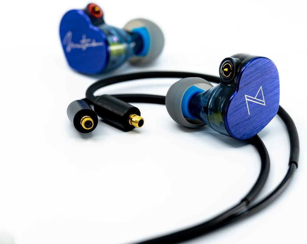 Maestraudio MA910SR Maestro Blue [0.4 Inch (10 Mm) Graphene-Coated Dynamic Driver Earbuds with Passive Ceramic Coated Tweeter, RST & HDSS, Made in Japan, Aluminum Faceplate, Pentaconn Ear Cable image number 1