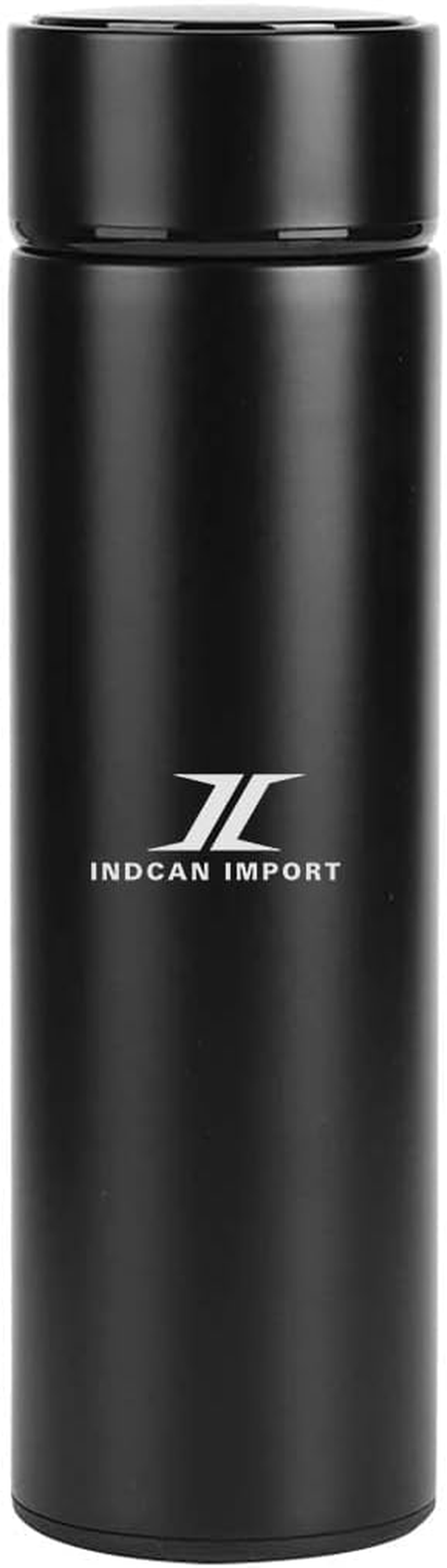 INDCAN IMPORT Vacuum Insulated Water Bottle 500Ml | Double Wall Stainless Steel | Hot & Cold Leak-Proof Travel Flask | Bpa-Free Reusable Sports & Office Bottle &ndash; Keeps Drinks Hot 12H / Cold 24H
