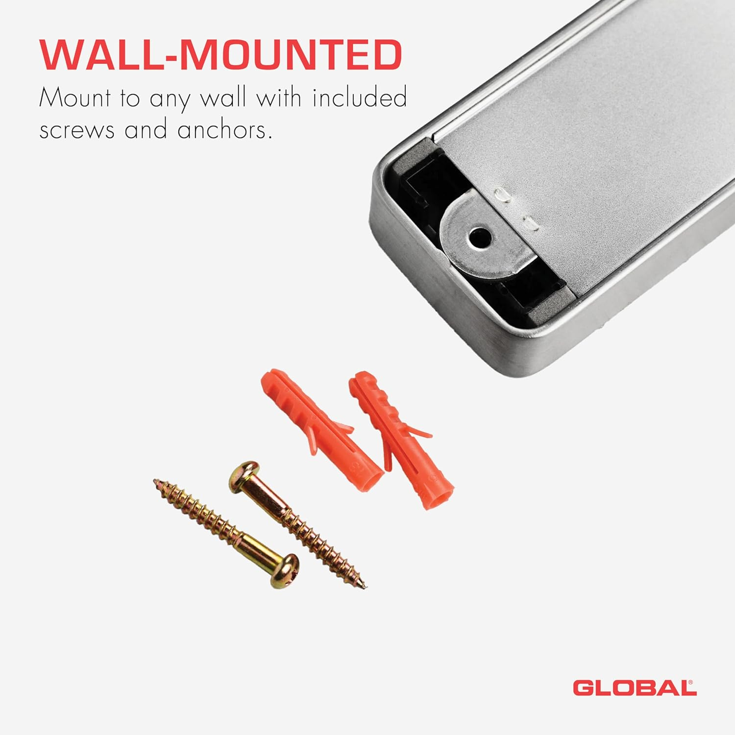 Global Cookware G42/41, 16In Wall Magnetic Bar, Stainless Steel