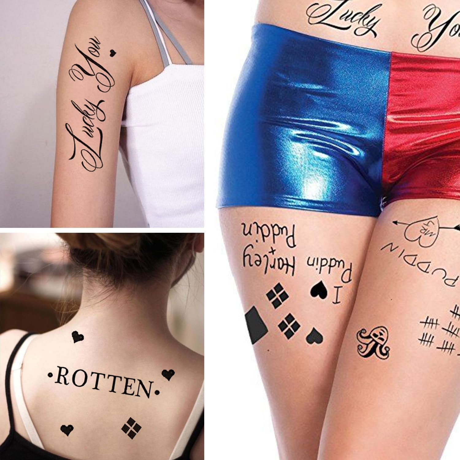 3 Sheets Temporary Tattoos Tattoo Sticker Perfect for Halloween,Cosplay, Costumes and Party Accessories - A image number 2