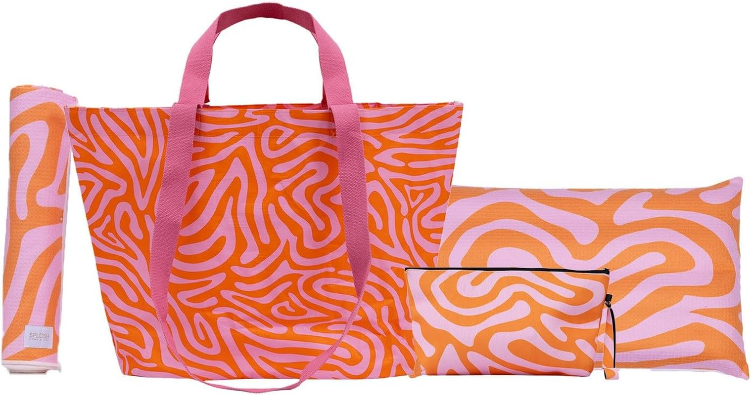 Splosh Beach Bliss Palms Beach Pillow, 51 X 31 X 8 Cm, Orange image number 1