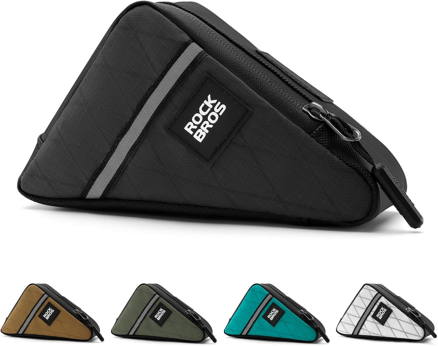 ROCKBROS Bike Frame Pouch Triangle Bike Pouch - Waterproof Small Bicycle Accessories for Boys Girls Men Women (Black)