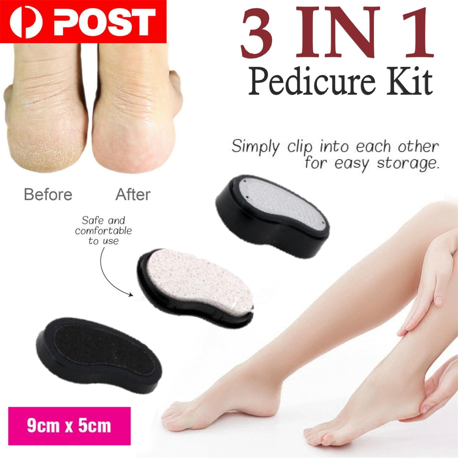 Leona Co Foot File Callus Remover - Foot Scrubber and Heel Scraper for Dead Skin Removal, Foot Buffer Pedicure Tool, Perfect for Men and Women, Get Soft, Smooth Foot image number 1